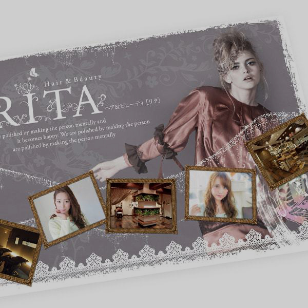 ヘア＆ネイルサロン『RITA』様のDM・ポストカード（ハガキサイズ）